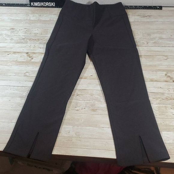 Athleta Wander Slim Crop Split Hem Black‎ Pants High Rise 405534 Women's Size 4 - Picture 2 of 10